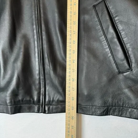 Burks Bay NWT Driving Leather Coat Men Size XL World Series Poker Lined    Black - Picture 5 of 10